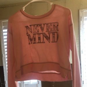 “NEVER MIND” crop top sweater